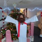 We all dressed up for Xmas - I was Jesus...