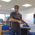 We use deactivated guns for testing - to see what they look like in the X-ray images.